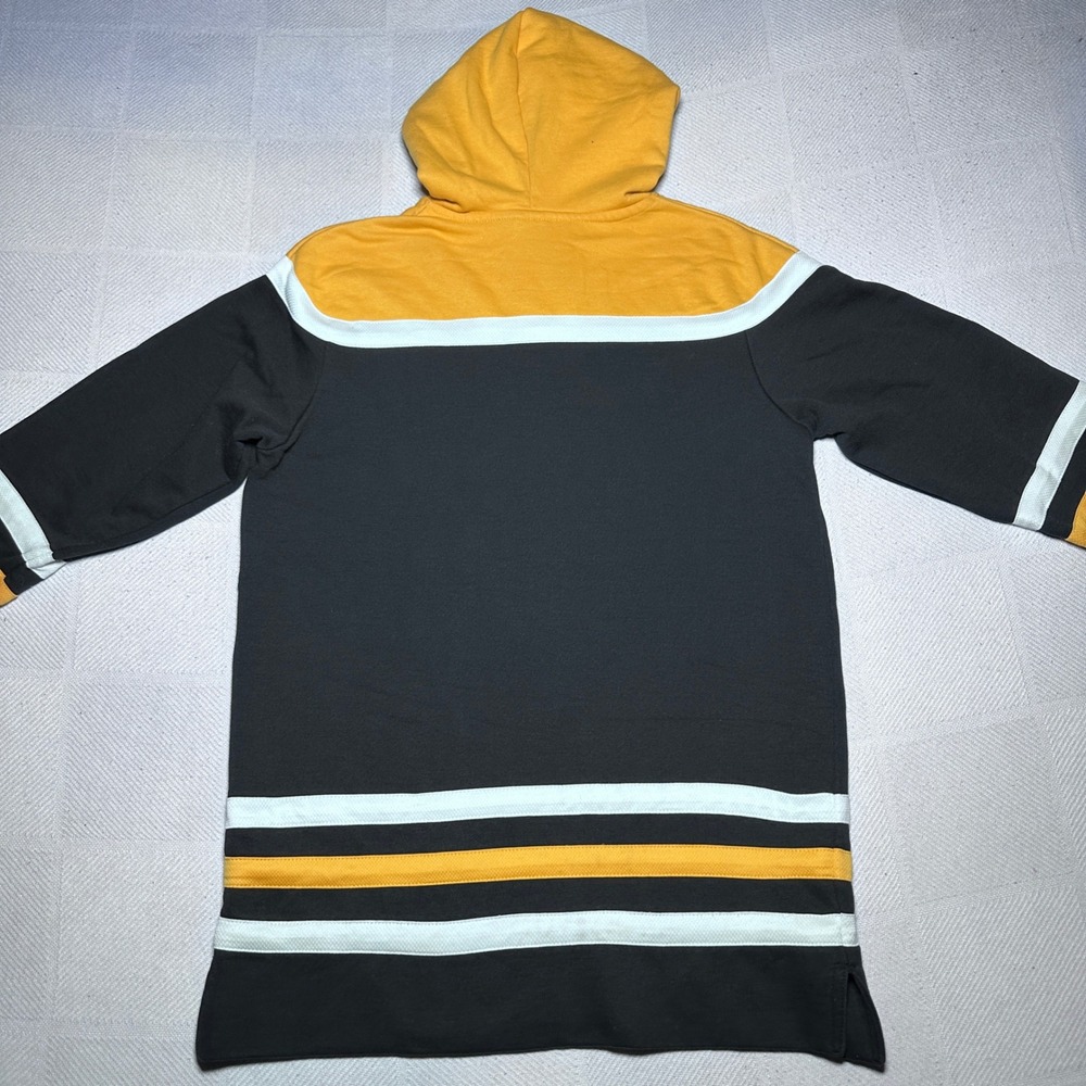 Champion Iowa Hawkeyes Hoodie Mens Small Lace Up Hockey Jersey Black Yellow - Picture 6 of 10